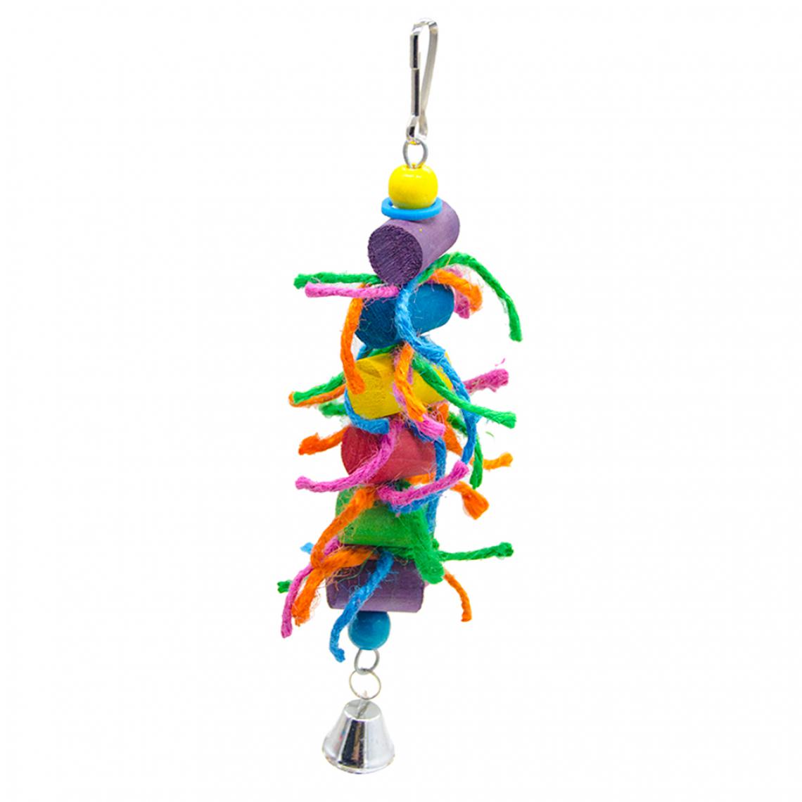 marque generique - Type de jouet suspendu à croquer arc-en-ciel naturel coloré de bloc de noeud de jouet de perroquet type 3 - Jouet pour chien