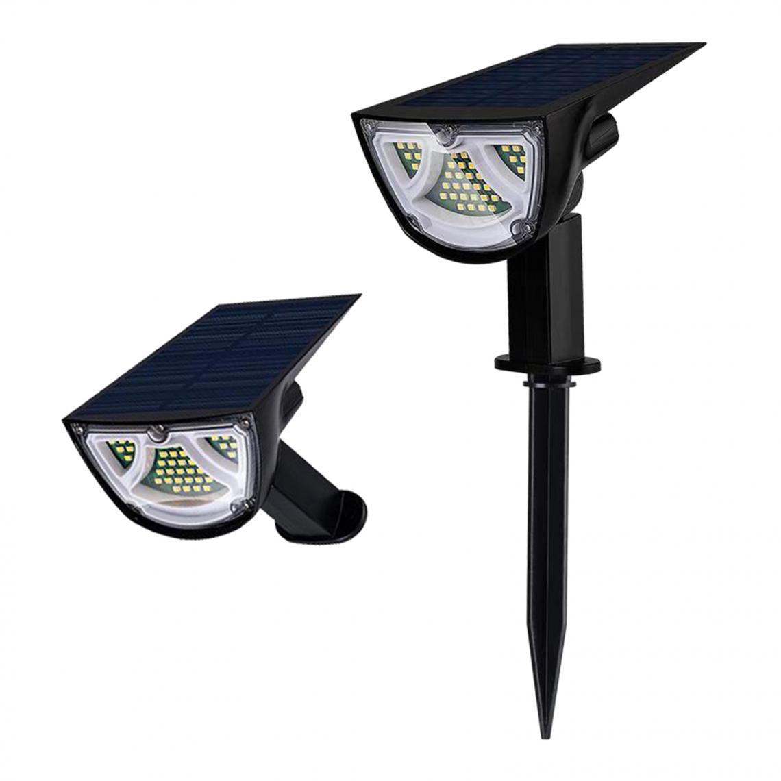 marque generique - 43 LED Projecteurs Solaires De Paysage IP65 Appliques Murales Solaires Imperméables Blanches - Eclairage solaire