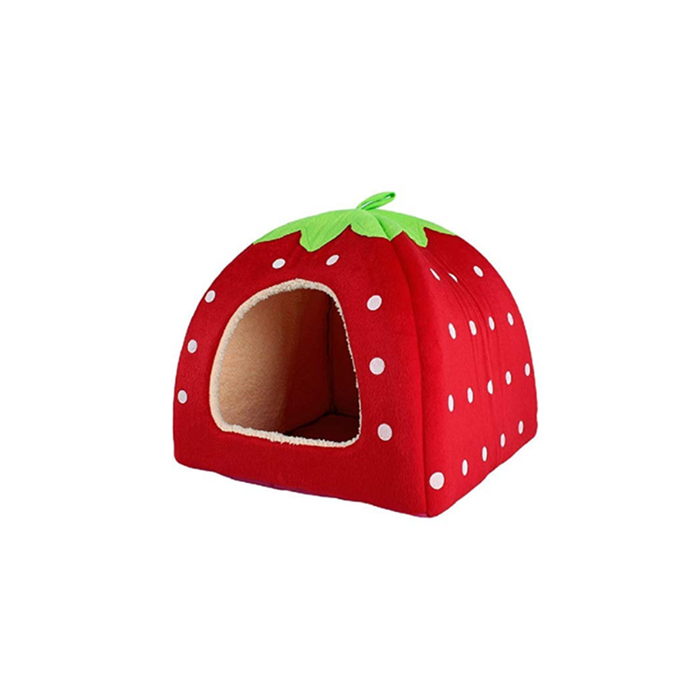 marque generique - YP Select Strawberry Style Sponge House Pet Bed Dome Tent Warm Cushion Basket Rouge XXL - Niche pour chien