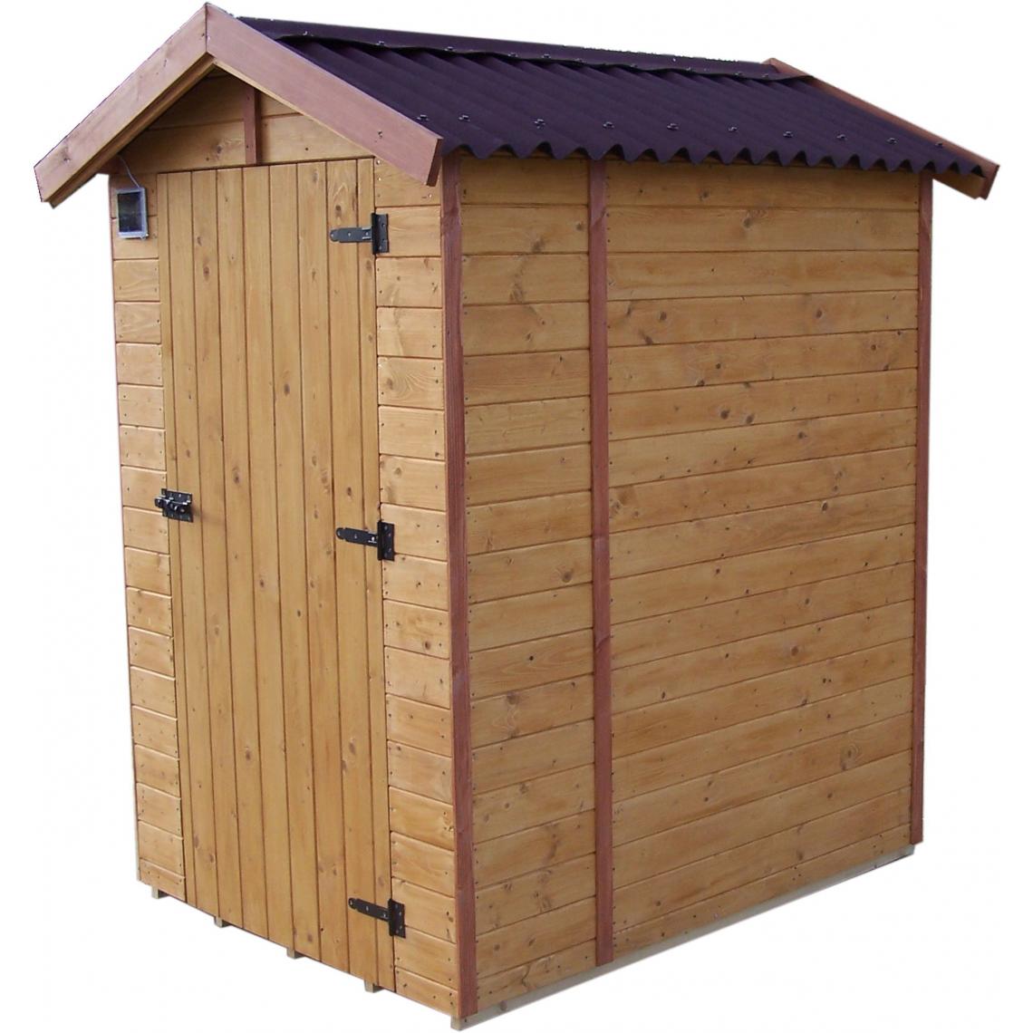 Habrita - Abri EDEN toilettes sèches bois massif avec plancher avec panneau épaisseur 16 mm avec lave-mains - Abris de jardin en bois