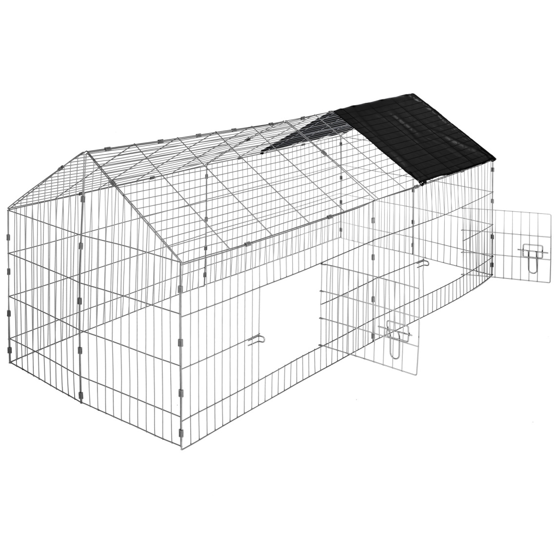Tectake - Enclos pour rongeurs 180 x 75 x 75 cm - noir - Cage pour rongeur