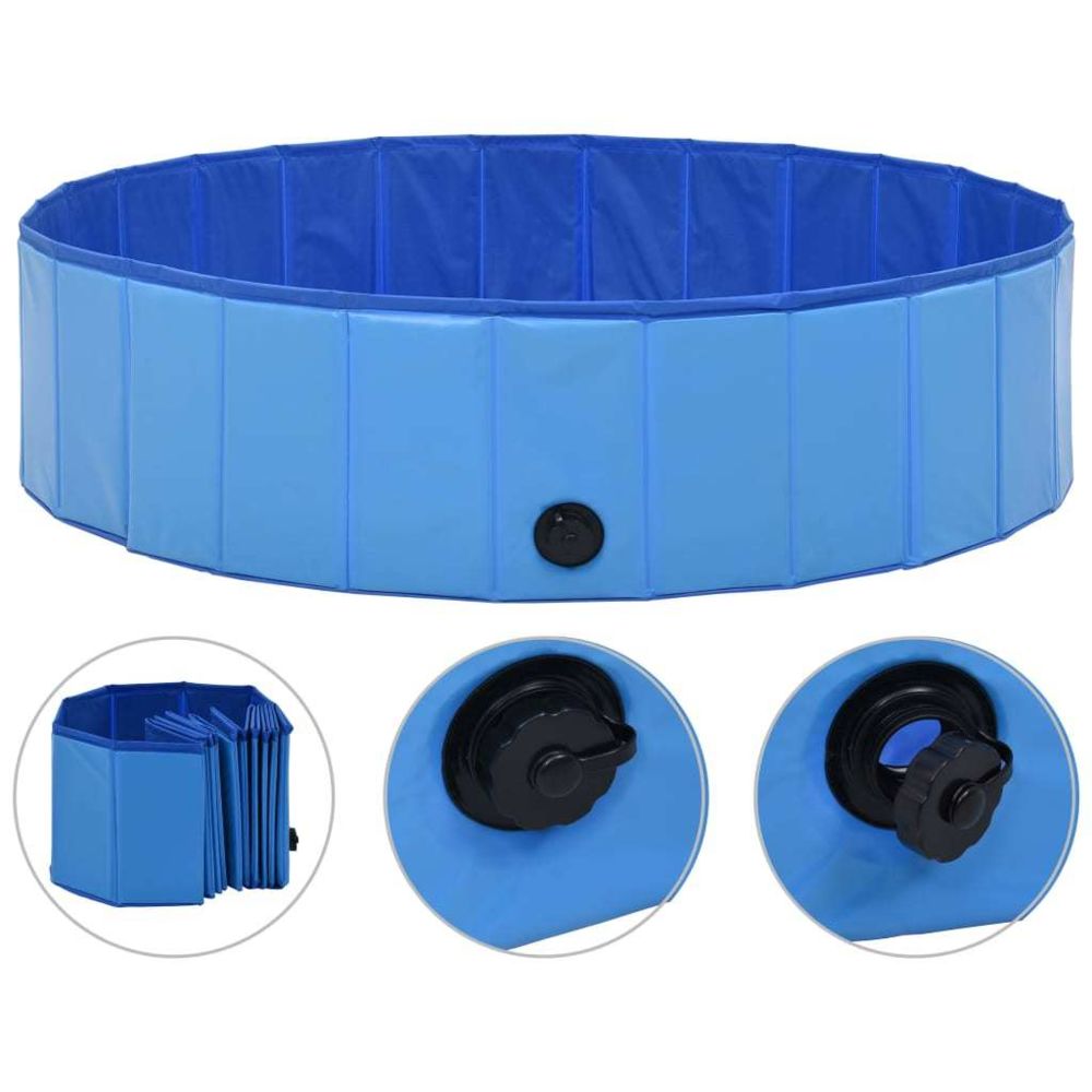 Icaverne - Icaverne - Accessoires pour chiens categorie Piscine pliable pour chiens Bleu 120x30 cm PVC - Accessoires chien de chasse