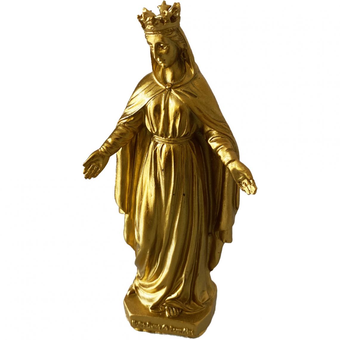 Phoenix - Petite Statuette Marie Dorée 12 cm - Petite déco d'exterieur