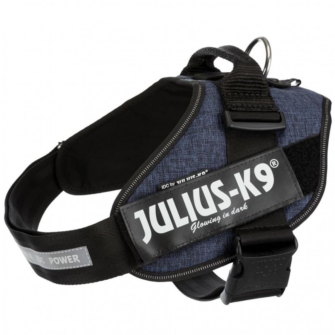 Julius K9 - JULIUS K9 Harnais Power IDC 2–L–XL : 71–96 cm - 50 mm - Bleu jean - Pour chien - Equipement de transport pour chien