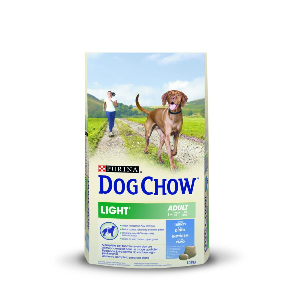 Dog Chow - DOG CHOW Croquettes Light - Avec de la dinde - Pour chien adulte - 14 kg - Croquettes pour chien
