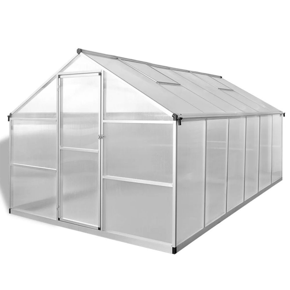 marque generique - Icaverne - Serres serie Serre renforcée en aluminium avec cadre de base 9,025 m² - Serres en verre