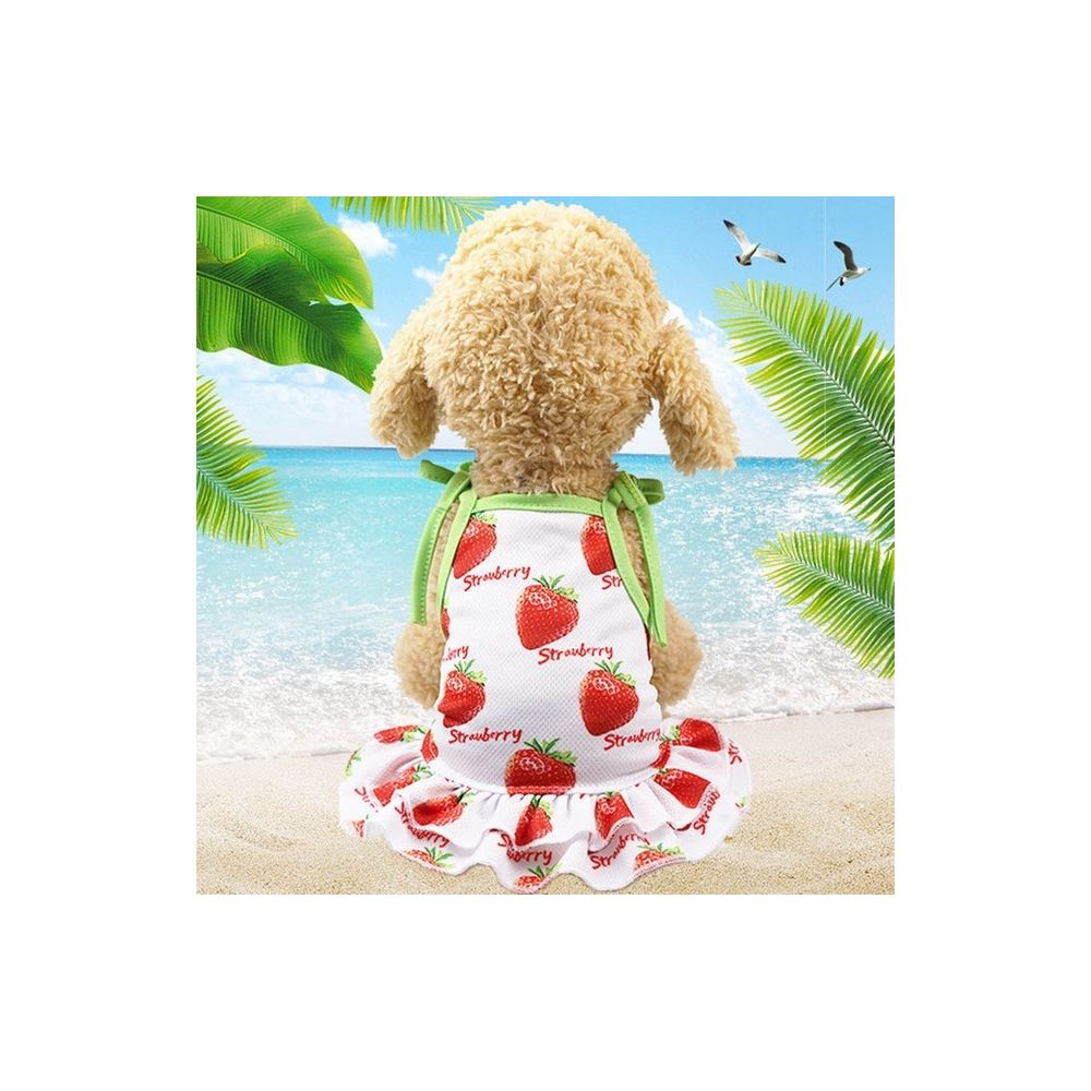 Wewoo - T-shirt imprimé fruits pour animaux de compagnie Jupe de mignons chatchien et chiottaille XL Jupe-Fraise - Vêtement pour chien