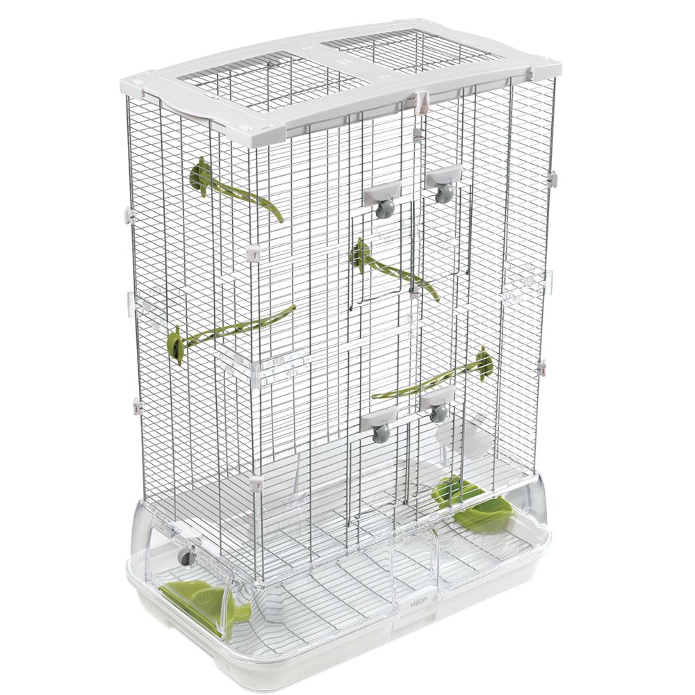marque generique - Cage Vision M02 Blanc/Vert - Cage à oiseaux