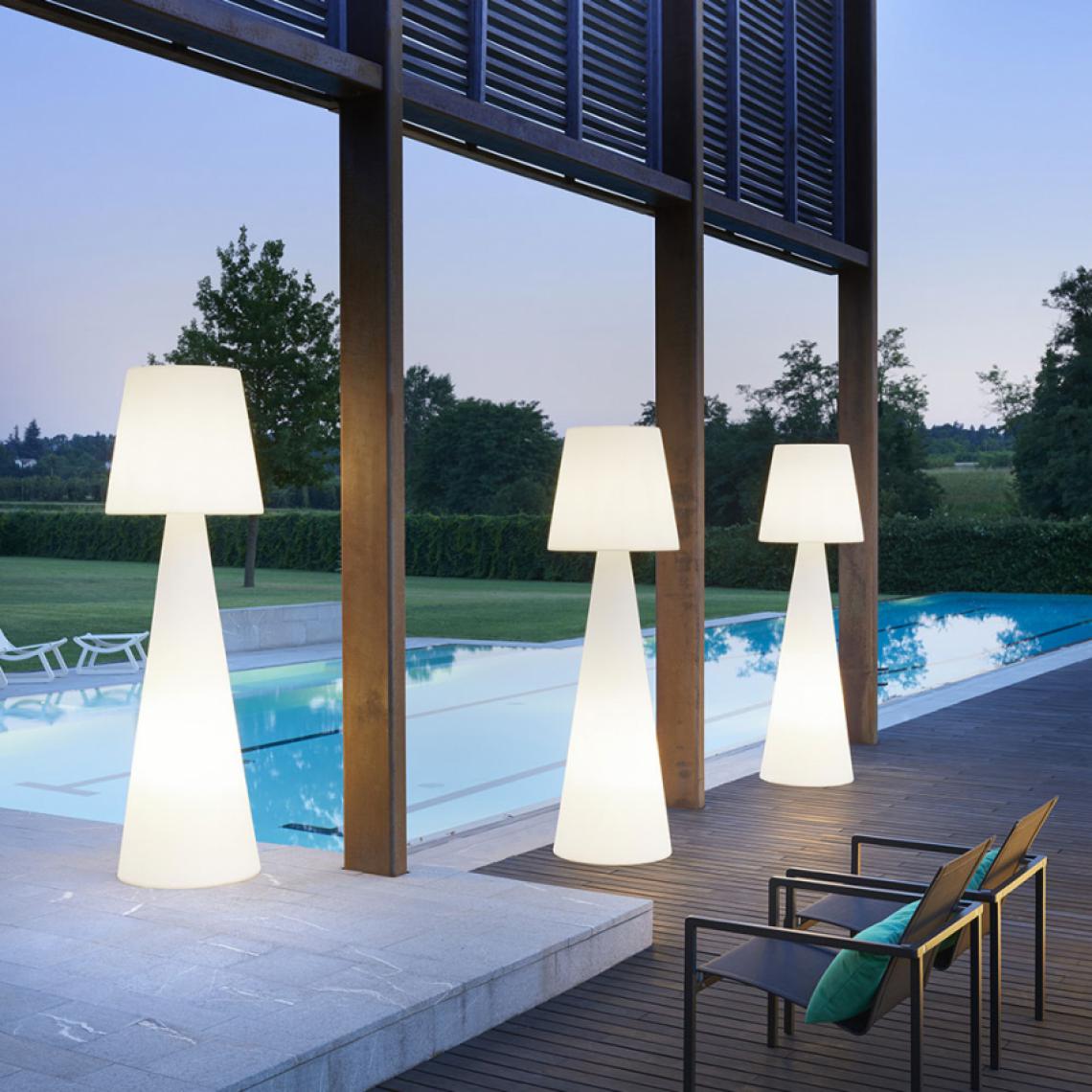 Slide - Lampadaire colonne tige lumineux design moderne Slide Pivot, Taille: L - Eclairage solaire