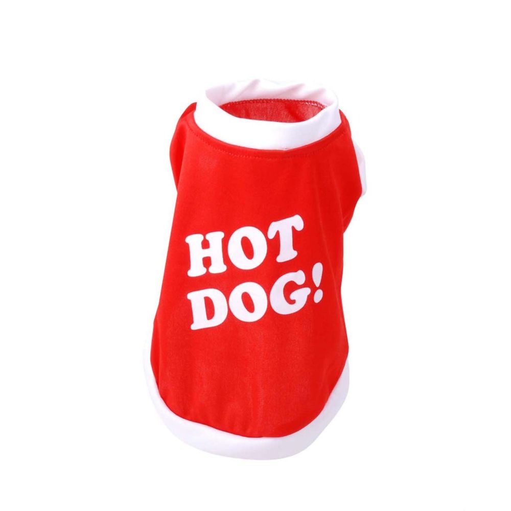 Dogi - T-shirt pour chien Hot Dog - Taille S - Rouge - Vêtement pour chien