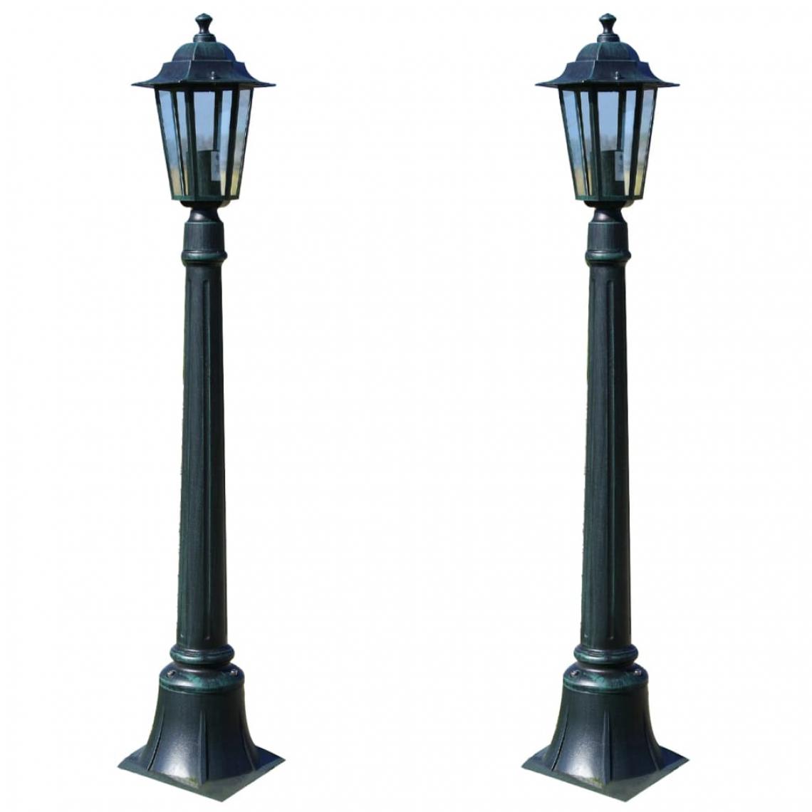 Icaverne - Splendide Luminaires Banjul Lampes de jardin 2 pcs 105 cm - Lampadaire