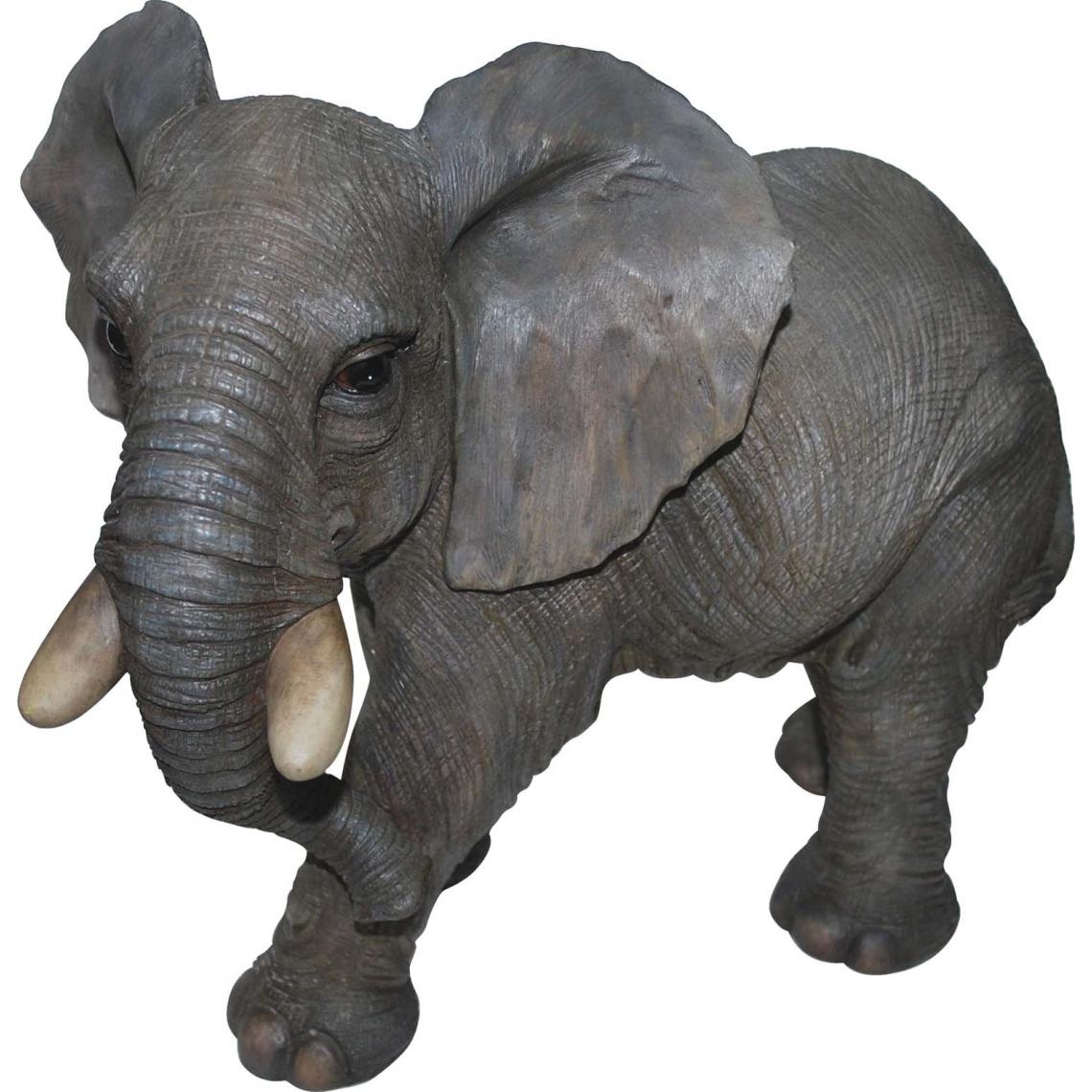 Vivid Arts - Elephant marchant en résine 45 cm - Petite déco d'exterieur