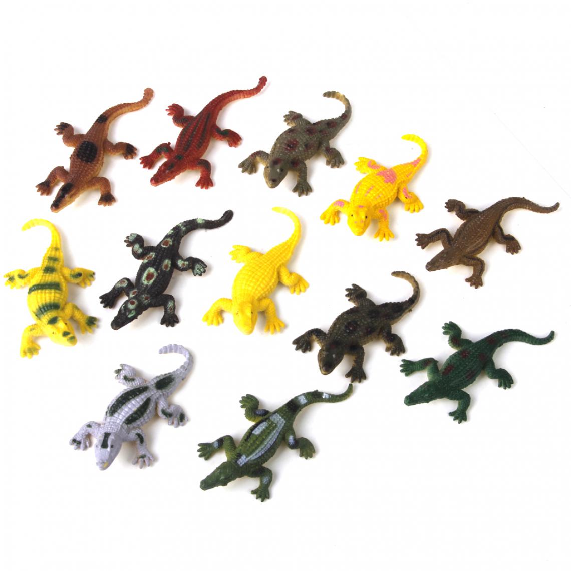 marque generique - 24pcs Modèle de Crocodile et Grenouille Figurines Jouets Animaux Réalistes - Jouet pour chien