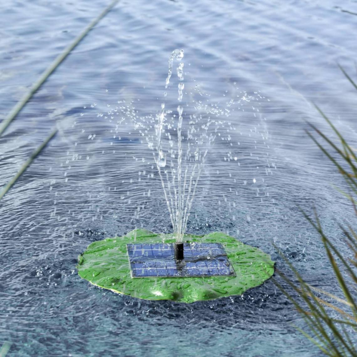 Hi - HI Pompe de fontaine solaire flottante Feuille de lotus - Lampadaire