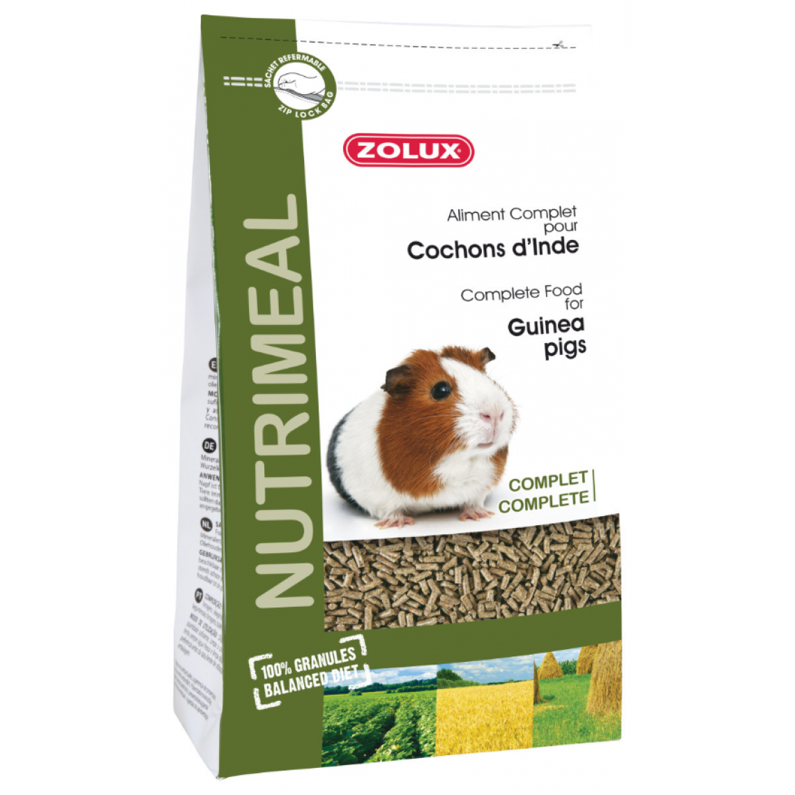 Zolux - Granulés complets pour cochons d'inde Nutrimeal 2.5 kg - Alimentation rongeur
