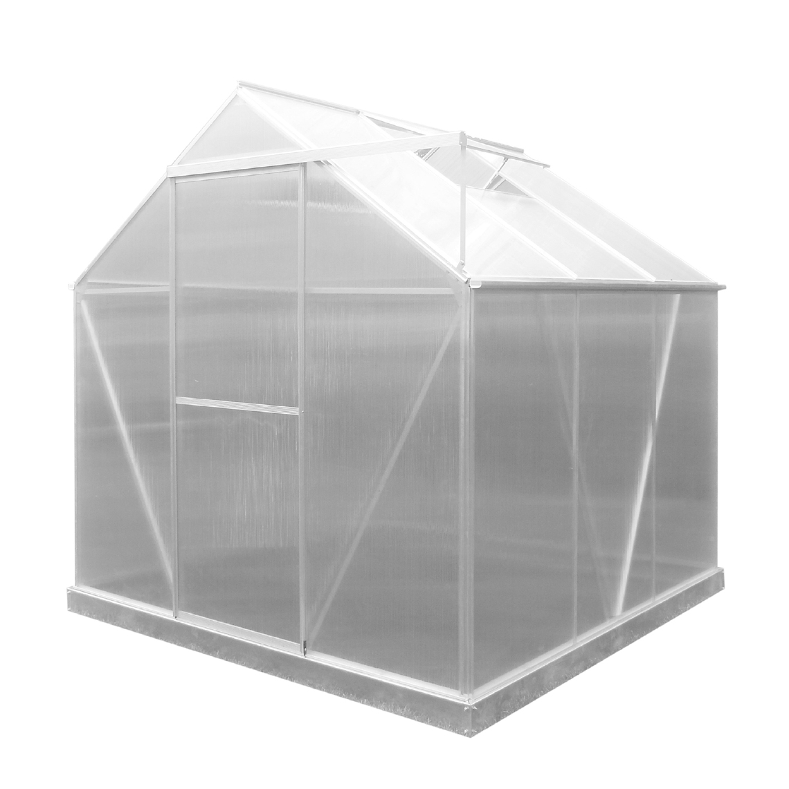 Gardiun - Serre de Jardin en Polycarbonate/Aluminium Gardiun Lunada - 3,63 m² 188x193x190 cm avec Base 3 Modules - Serres en plastique