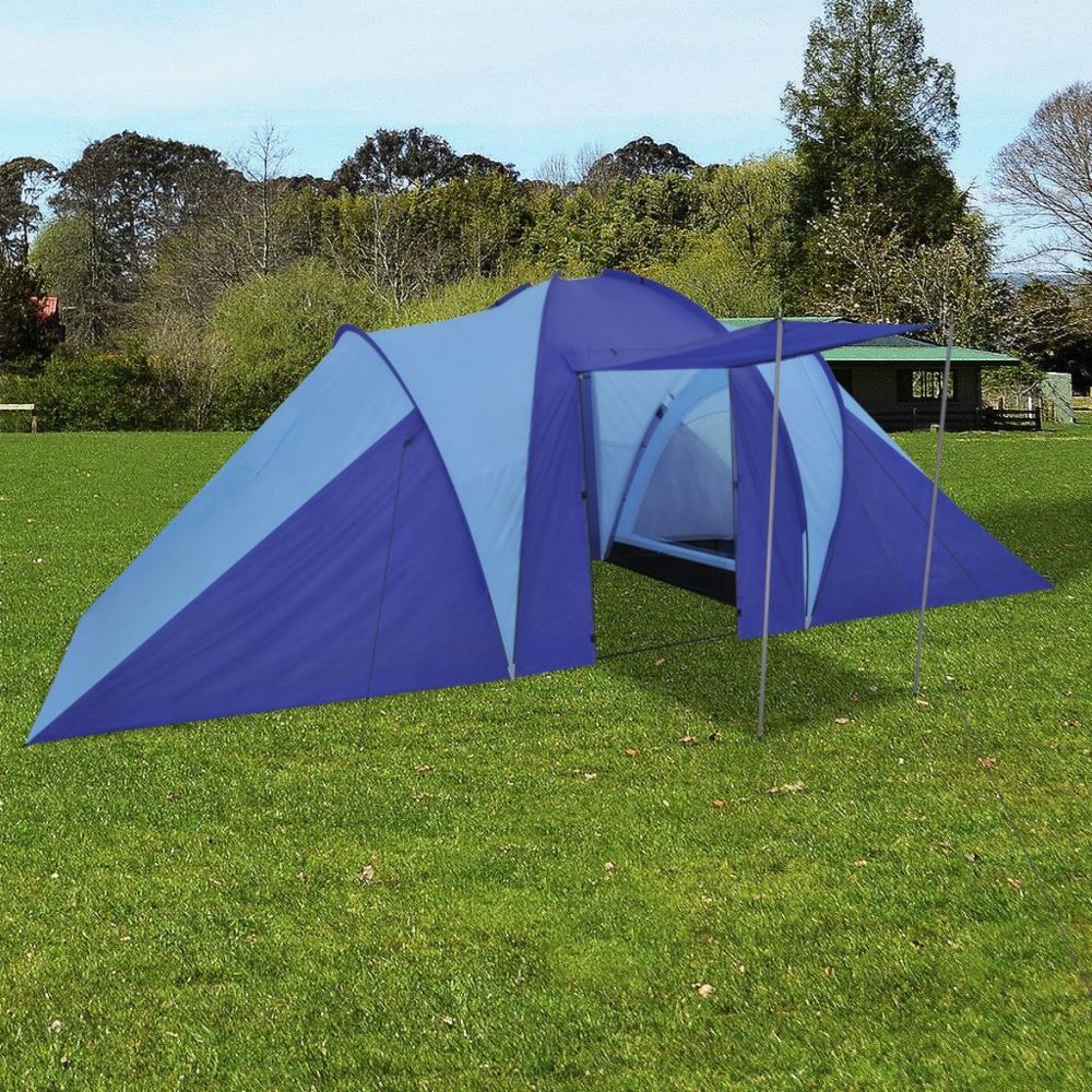 Vidaxl - vidaXL Tente de camping pour 6 personnes Bleu marine/bleu clair - Pergolas et Tonnelles