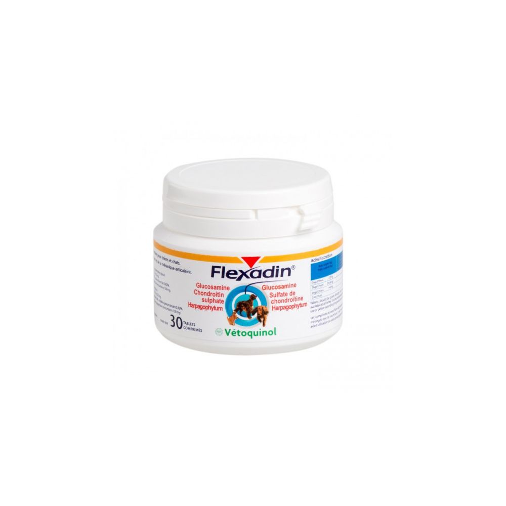 Flexadin - Complément alimentaire anti-arthrose Flexadin pour chien et chat Boîte 90 comprimés - Croquettes pour chien