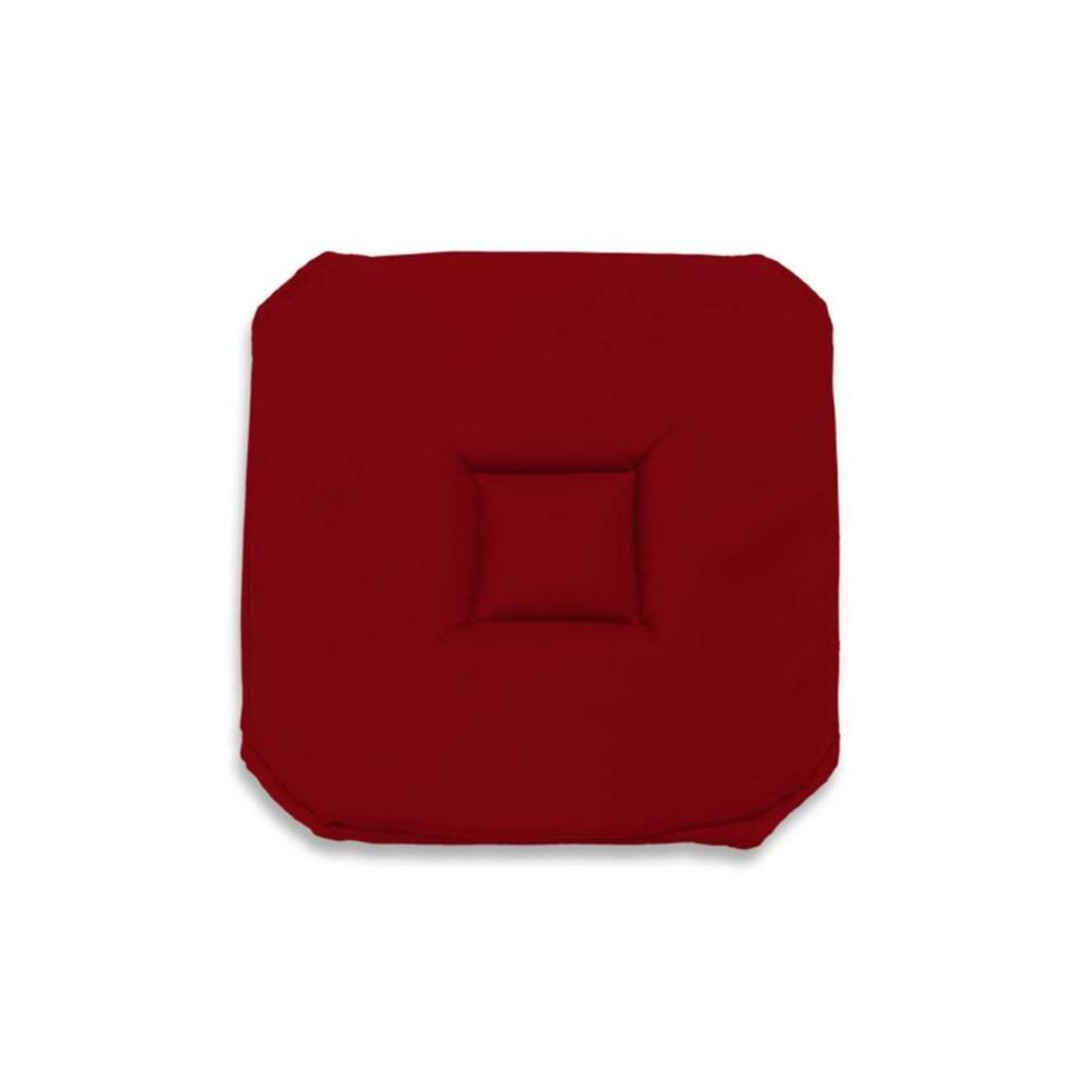 Soleil D'Ocre - Dessus de chaise gobelin 40x40 cm ALIX rouge - Coussins, galettes de jardin