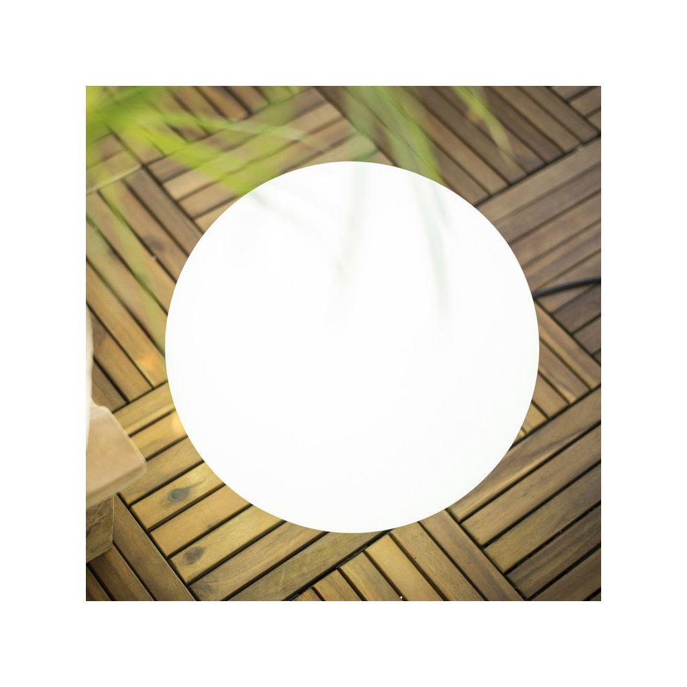 New Garden - Boule lumineuse extérieure en polyéthylène blanc D40cm BULY - Lampadaire
