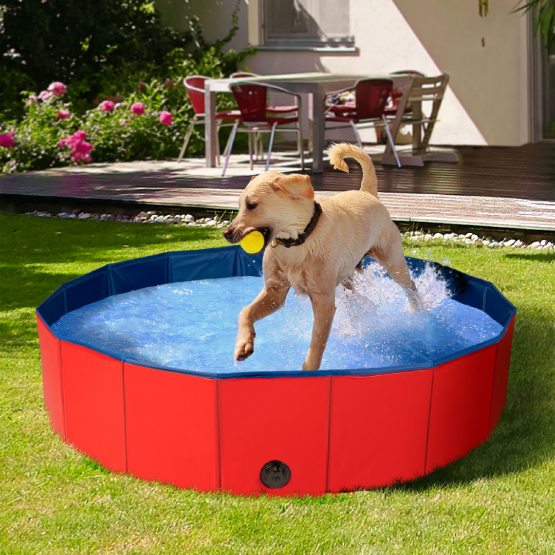 Idmarket - Piscine pliable XXL pour chien baignoire 120 x 30 CM - Accessoires toilettage pour chien
