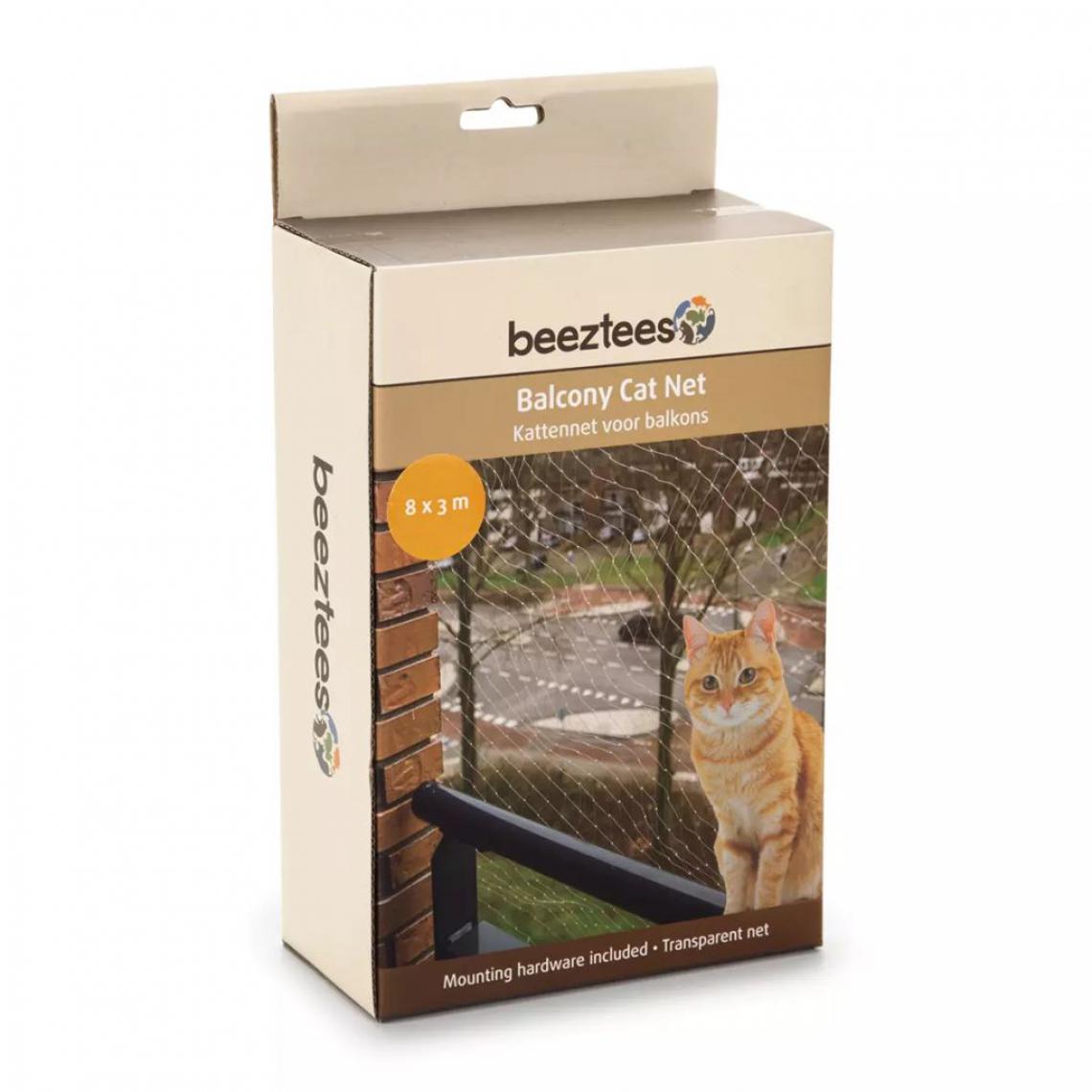 Beeztees - Beeztees Filet de balcon pour chats Transparent 8 x 3 m 41084 - Arbre à chat
