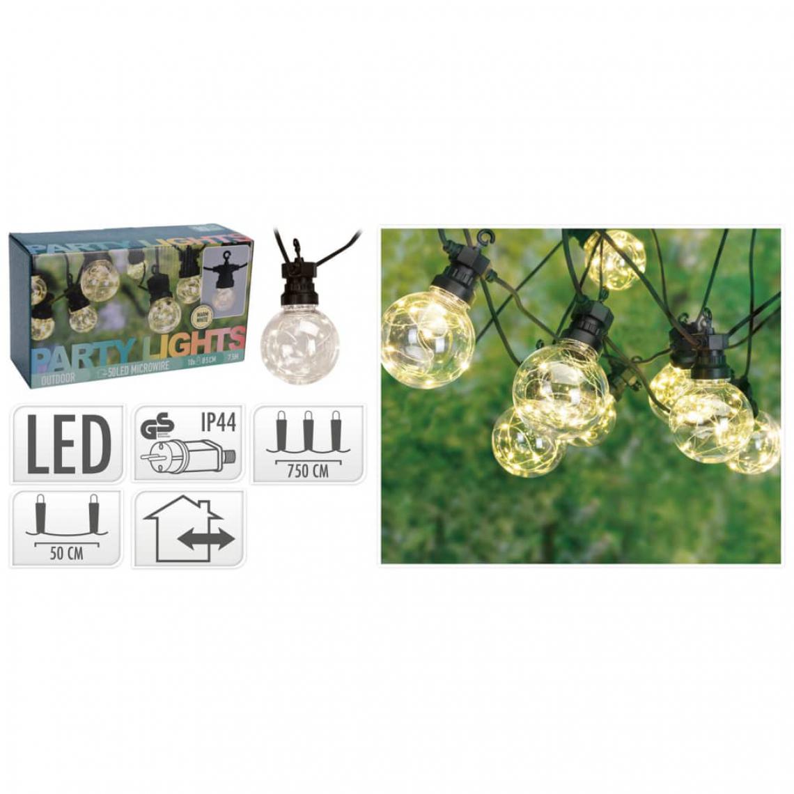 Progarden - ProGarden Ensemble d'éclairage à LED de fête de jardin 80 micro LED - Lampadaire