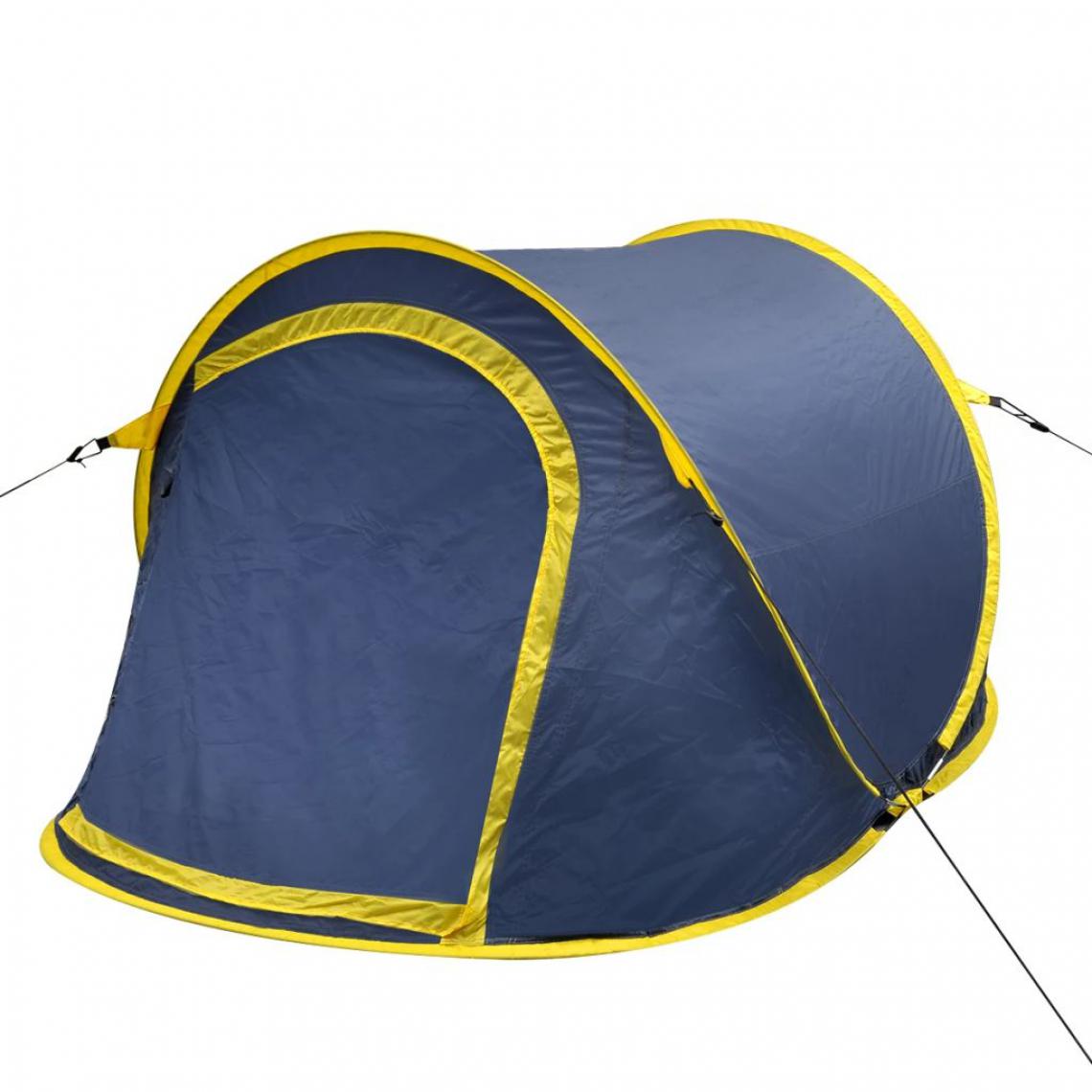 Icaverne - Esthetique Camping et randonnée selection Dublin Tente de camping pour 2 personnes bleu-marine / Jaune - Pergolas et Tonnelles