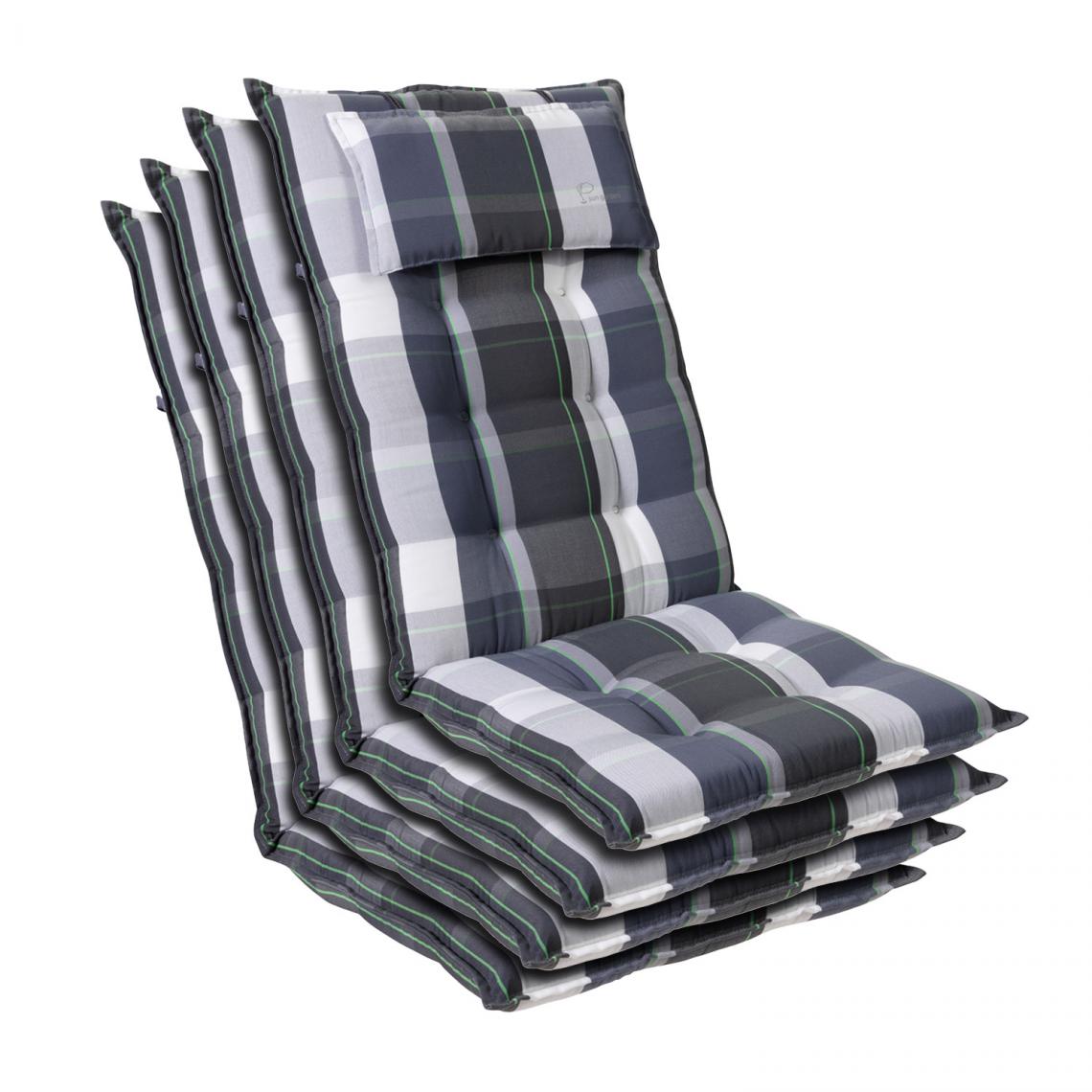 Blumfeldt - Coussin de fauteuil appuie-tête pour dossier haut Polyester 50x120x9cm - Bleu - Coussins, galettes de jardin