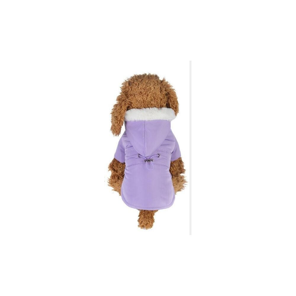 Wewoo - Manteau de chien rembourré de coton vêtements taille fourrure collier de vers le bastaille m violet - Vêtement pour chien