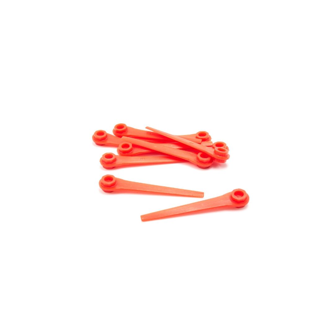 Vhbw - vhbw 10x lame de rechange compatible avec Gardena 2414, 8840, 8841, 9823, 9825, AccuCut (Art.-Nr. 2417-20) cisaille à gazon - rouge, plastique - Accessoires tondeuses