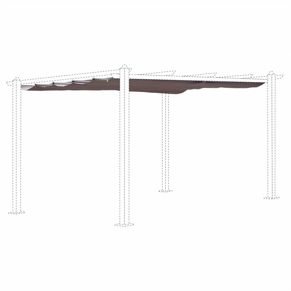 Alice'S Garden - Toile de toit taupe pour tonnelle 3x4m Condate - toile de rechange pergola, toile de remplacement - Pergolas et Tonnelles