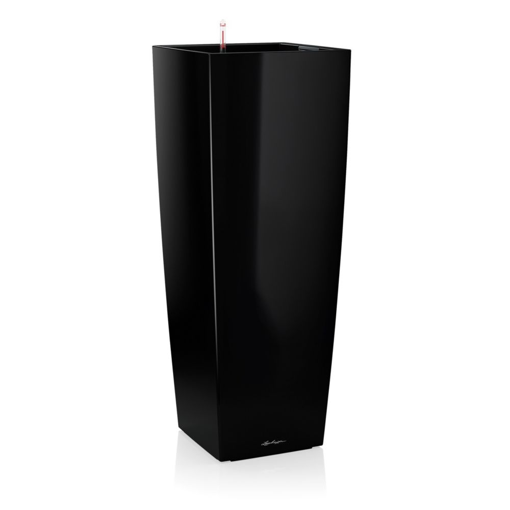 marque generique - Cubico alto Premium 40 - Kit complet, noir brillant 105 cm - Poterie, bac à fleurs