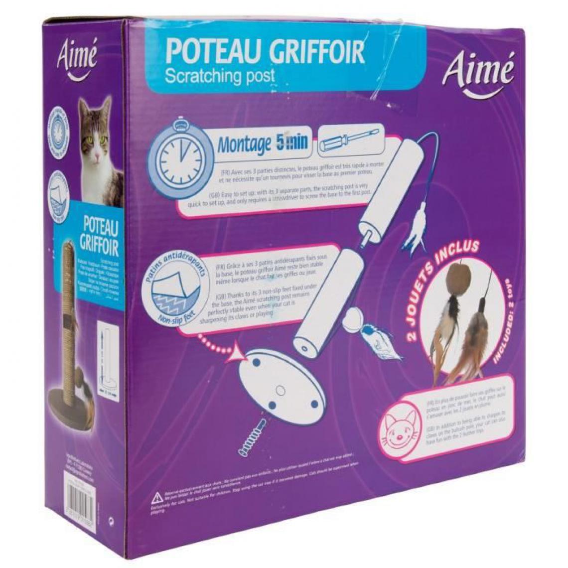 Icaverne - GRIFFOIR - GRATTOIR - TOUR - POTEAU - TRONC Poteau griffoir simple - Pour chat - Arbre à chat