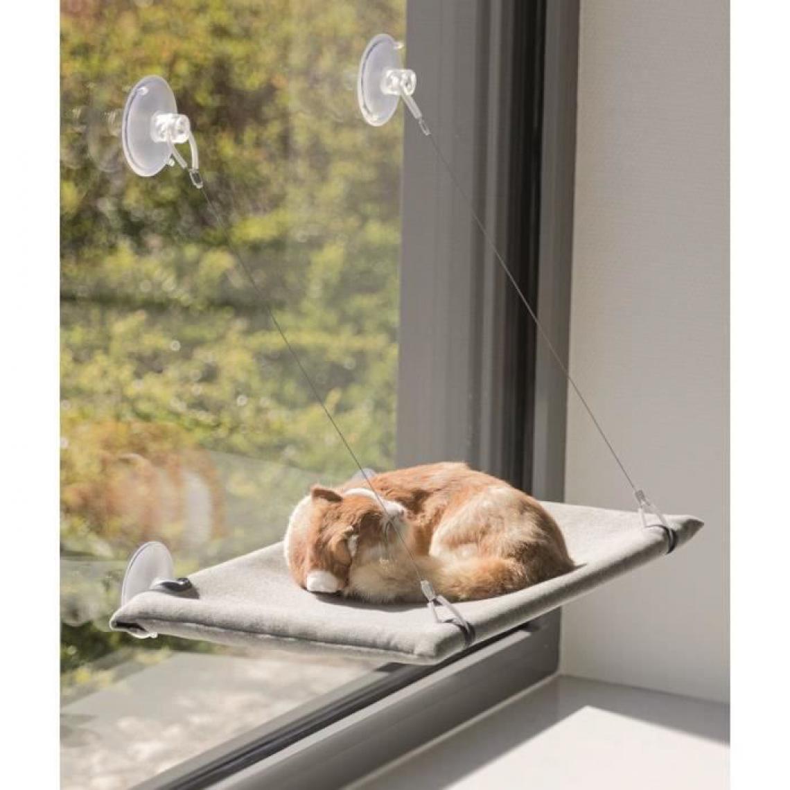 Trixie - Plate-forme vitrée, en velours - Coussin pour chat