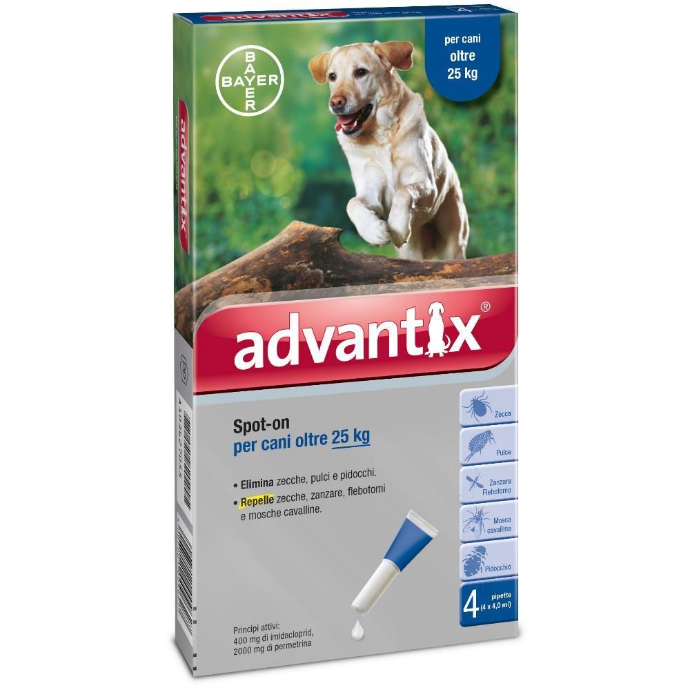 BAYER - Bayer Advantix antiparasitaire anti-puce Spot On pour les chiens 25 kg - Anti-parasitaire pour chien