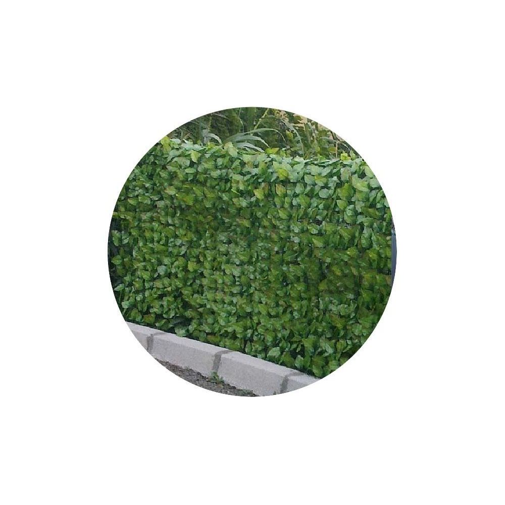 Jet7Garden - Haie artificielle feuilles de rosier en rouleau 1 x 3 m - Claustras