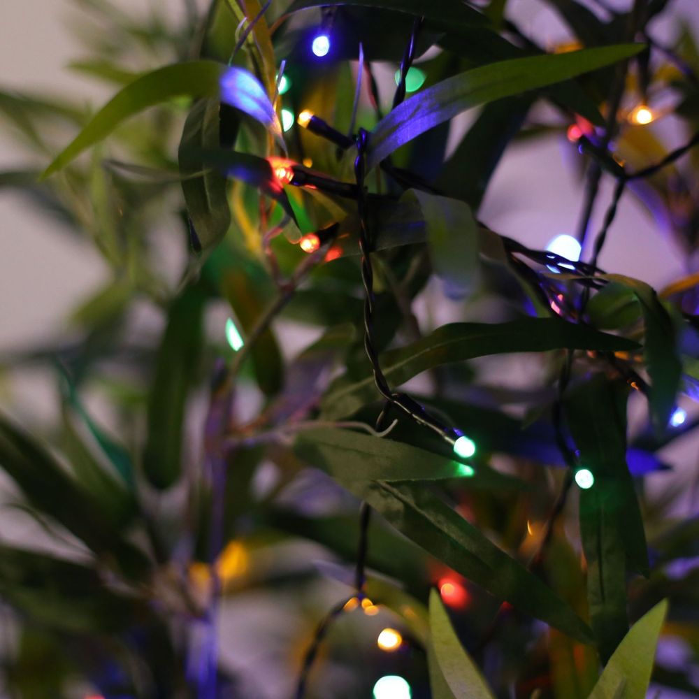 Alice'S Garden - Guirlande lumineuse solaire extérieure de Noël, 15m de long, 150 LED multicolores, 8 modes - Eclairage solaire