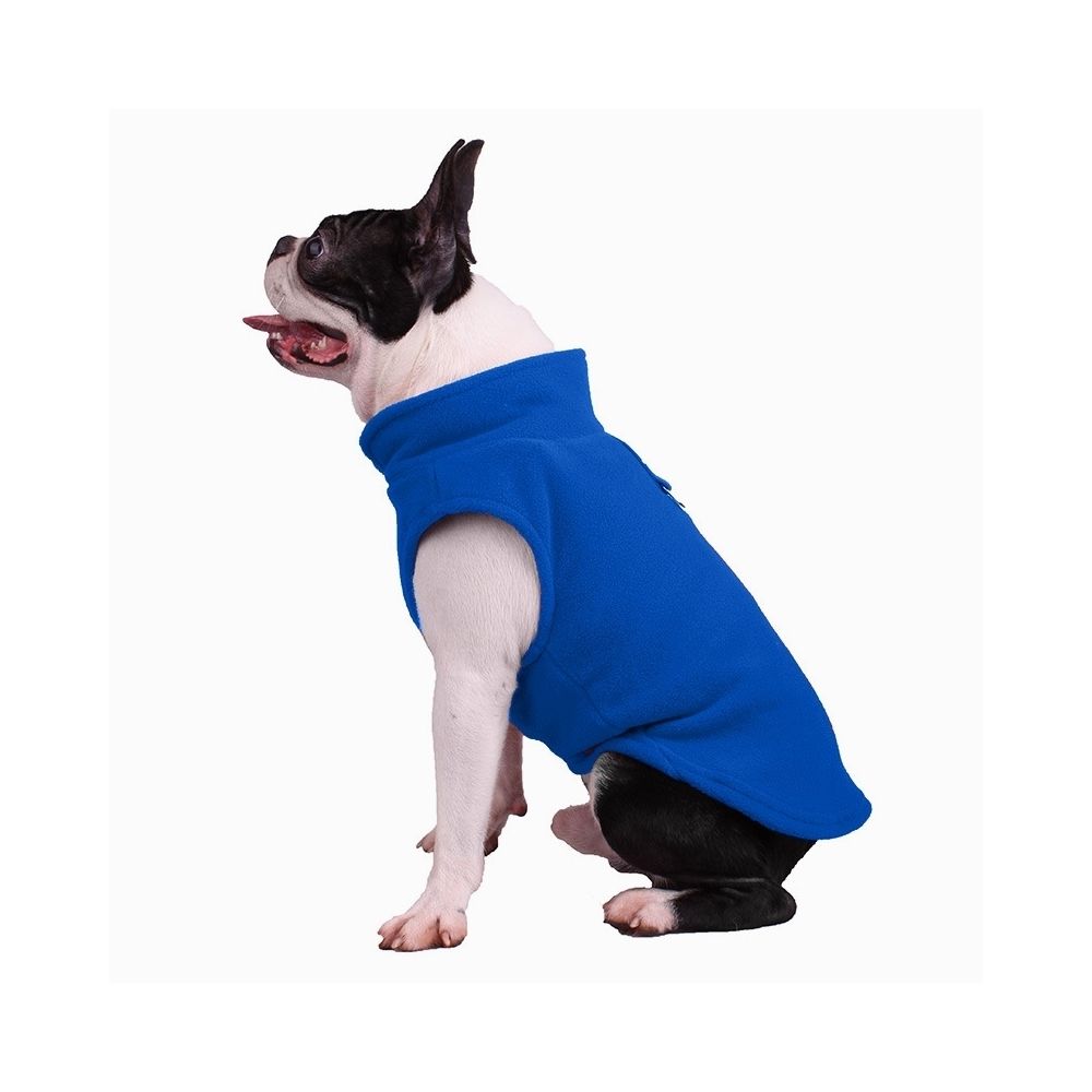 Wewoo - Hiver vêtements de flanelle polaire pour animaux domestiques manteau bouledogue français costumes de carlin veste chiens chiotstaille XL bleu foncé - Vêtement pour chien