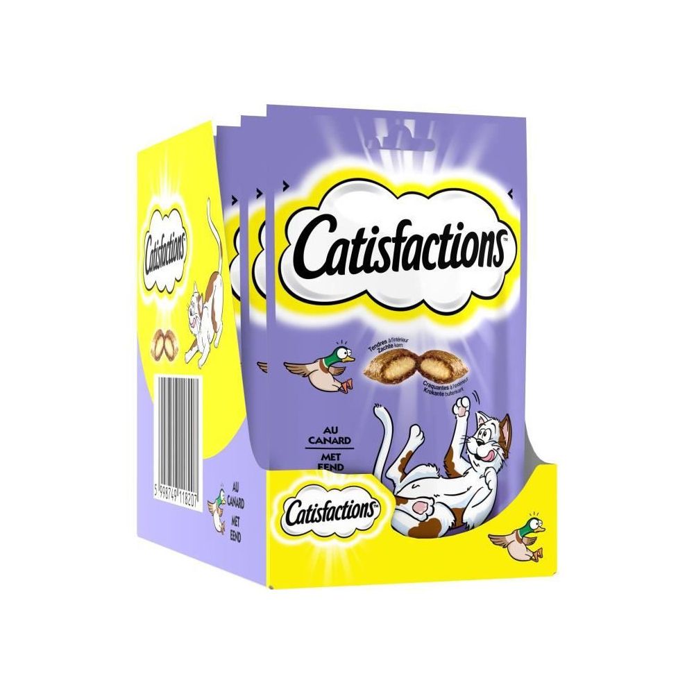 Catisfactions - CATISFACTIONS Friandises au canard - Pour chat et chaton - 60 g (x6) - Friandise pour chien
