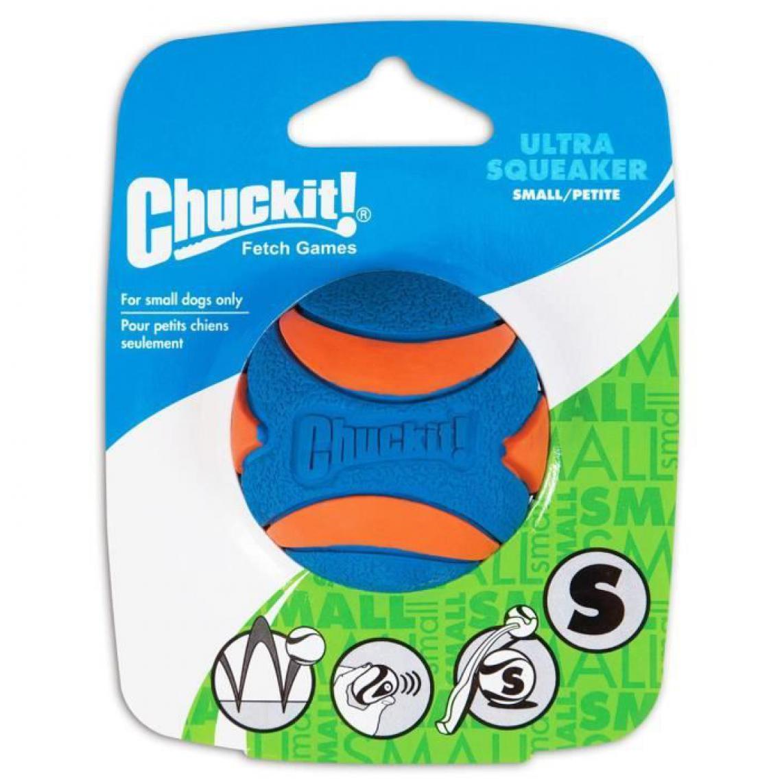 Inconnu - CHUCKIT! Ultra squeaker Balle avec sifflet S en caoutchouc Ø 5cm - Pour chien - Jouet pour chien
