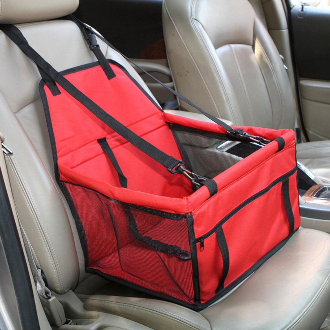 Justgreenbox - Rehausseur de siège d'auto pour chien avec ceinture de sécurité, Noir, S - Equipement de transport pour chat