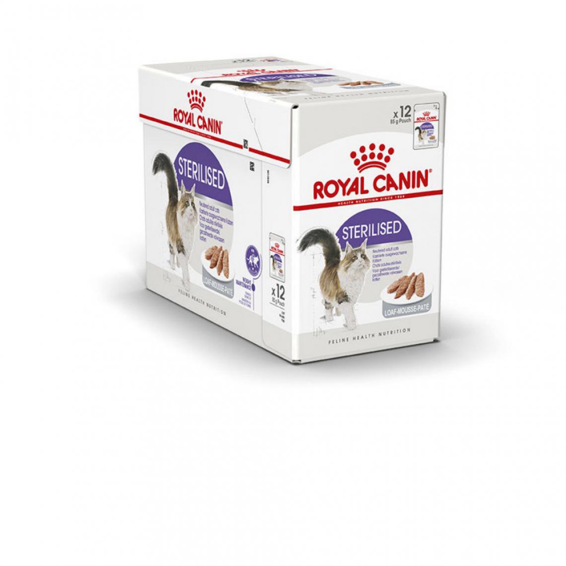 Royal Canin - Pâtée pour chat ROYAL CANIN Sterilisé Mousse ultra tendre 12 sachets x 85g - Alimentation humide pour chat