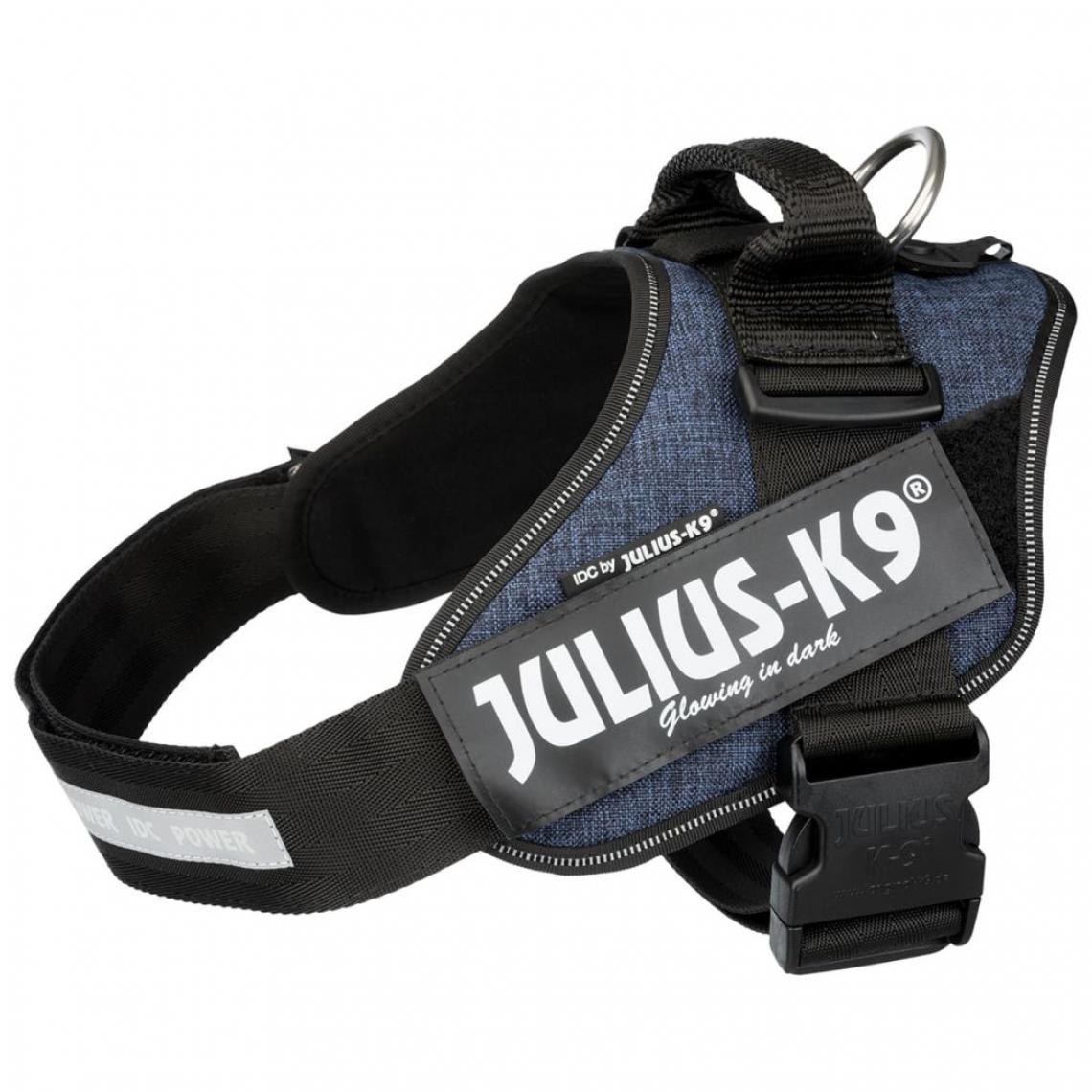 Julius K9 - Harnais IDC-POWER Taille 1-L : 63-85 cm - Jeans matériau denim - Equipement de transport pour chien