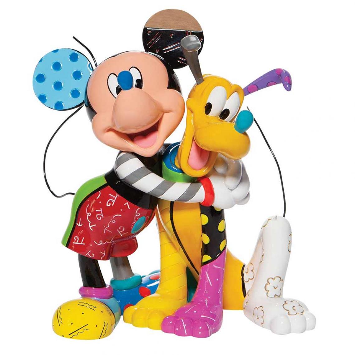Enesco - Mickey et Pluto Figurine Collection by Romero Britto - Petite déco d'exterieur