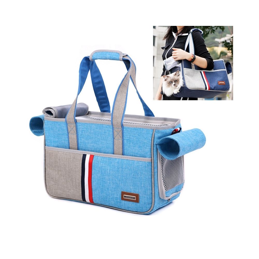 Wewoo - DODOPET Outdoor Portable Oxford Tissu Chat Chien Pet Carrier Bag Sac à main à bandoulièreTaille 29 x 20 x 51 cm Bleu ciel - Equipement de transport pour chat