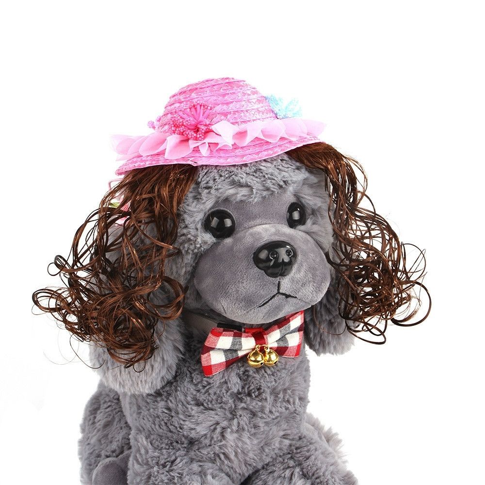 Wewoo - Accessoires pour animaux domestiques Chapeau de princesse de soleil de perruque en peluche chou-fleur - Vêtement pour chien