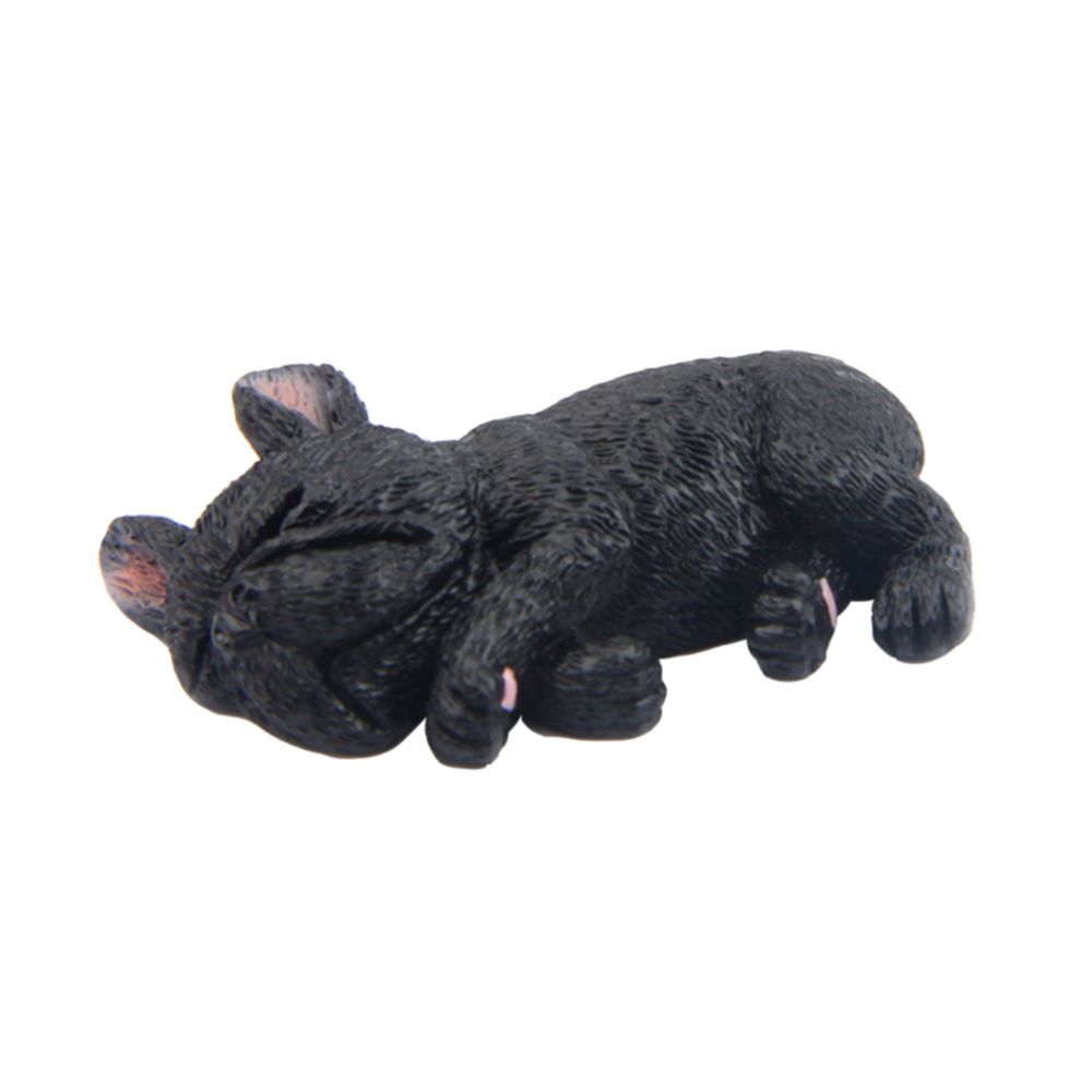 marque generique - dormir bulldog corgi chien jardin mini dollhouse figurine décor sombre - Petite déco d'exterieur