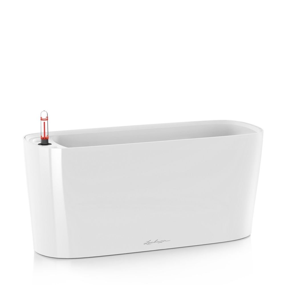 marque generique - Pot de table Delta 20 - kit complet, blanc brillant 40 cm - Poterie, bac à fleurs