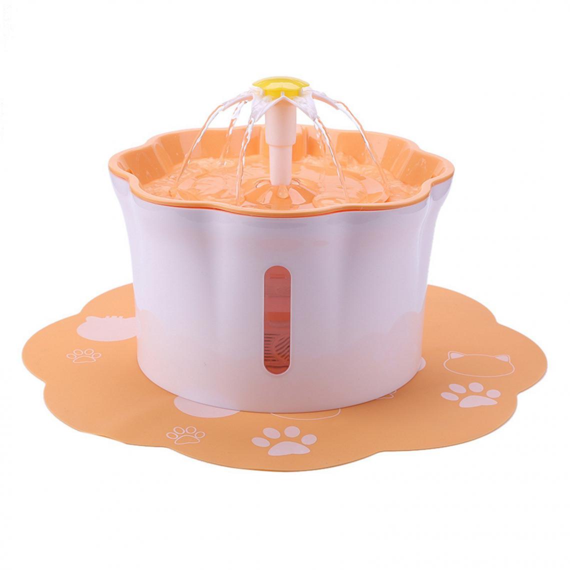 Justgreenbox - Distributeur d'eau électrique automatique bol d'alimentation pour chats chiens plusieurs animaux de compagnie 2.6L, Orange - Gamelle pour chat